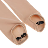 Maxbell Ice Figure Stocking Girls Suntan OverBoot Footed Skating Tights Footless S