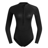 Maxbell Women Neoprene Sleeve Wetsuit Front Zip Diving Bikini Suit Black  XL