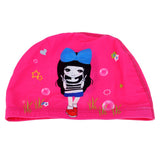 Maxbell Kids Soft Swim Cap Waterproof Swimming Pool Hat for Boy Girls Fushia Girl