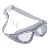 Maxbell Adult UV Protection Silicone Swimming Goggles Anti-fog Swim Glasses Grey