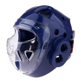 Maxbell Taekwondo Helmet Boxing Karate Head Guard Gear Face Protector Mask Blue XL