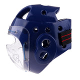 Maxbell Taekwondo Helmet Boxing Karate Head Guard Gear Face Protector Mask Blue XL