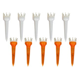 Maxbell 10pcs Premium PE Plastic Golf Tees Crown Claw Tee Replacement Assorted 50mm