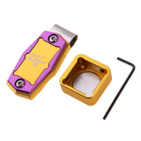 Max Magnetic Billiard Chalk Holder Pool Cue Sticks Accessory with Clip Gold