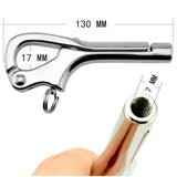 Max 4"/6" 316 Stainless Steel Pelican Hook Fit for Marine Boat Guard Rail 130mm