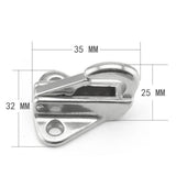 Max 5PCS Stainless Steel Coat Hook Hang Ring Boat Hardware Accessory 35x32x25mm