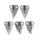 Max 5PCS Stainless Steel Coat Hook Hang Ring Boat Hardware Accessory 42x32x33mm