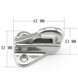 Max 5PCS Stainless Steel Coat Hook Hang Ring Boat Hardware Accessory 42x32x33mm