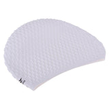 Maxbell Silicone Gel Swimming Cap Shower Hat with Ear Protection Unisex White