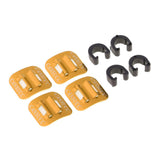 Maxbell 4 Sets Bicycle Brake Line Fixing Clips Mountain Bike Wire Holder Yellow