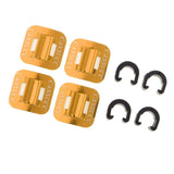 Maxbell 4 Sets Bicycle Brake Line Fixing Clips Mountain Bike Wire Holder Yellow