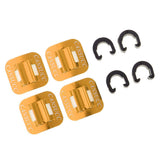 Maxbell 4 Sets Bicycle Brake Line Fixing Clips Mountain Bike Wire Holder Yellow