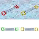 Maxbell Portable Chest Expander Puller Fitness Resistance Band with 5 Springs Red