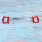 Maxbell Portable Chest Expander Puller Fitness Resistance Band with 5 Springs Red