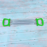 Maxbell Portable Chest Expander Puller Fitness Resistance Band with 5 Springs Green