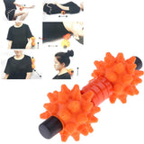 Maxbell Yoga Pilates Gym Massage Bar Stick Double Fitness Peanut Ball Gym Exerciser