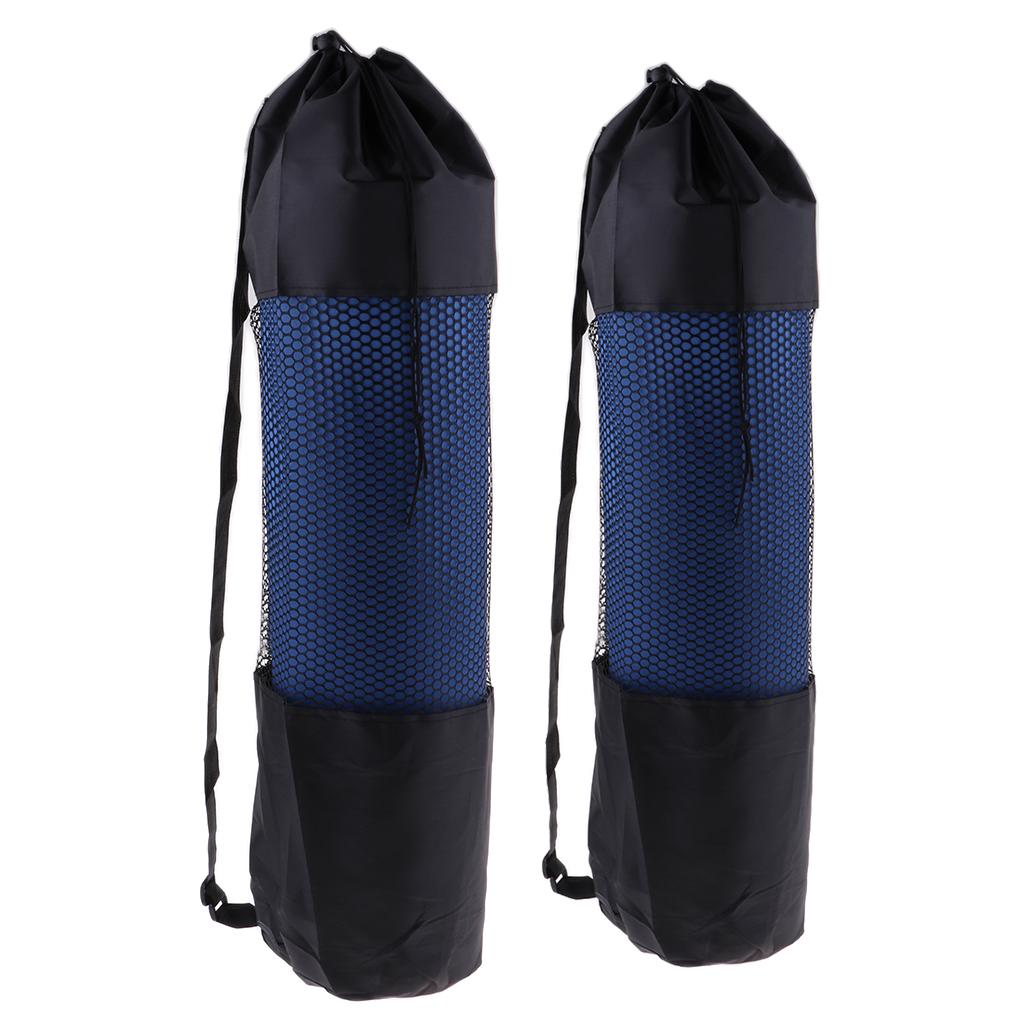 Max Portable Yoga Pilates Mat Sling Bag Shoulder Carrier Mesh Center 10mmx61cm