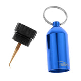 Maxbell Mini Scuba Diving Tank with 12 O Rings and Brass Pick Dive Key Chain Blue