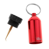 Maxbell Mini Scuba Diving Tank with 12 O Rings and Brass Pick Dive Key Chain Red