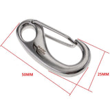 Maxbell Scuba Diving Stainless Steel Egg Quick Link Carabiner Snap Hooks Clip 50mm