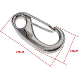 Maxbell Scuba Diving Stainless Steel Egg Quick Link Carabiner Snap Hooks Clip 70mm