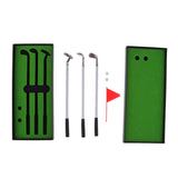 Maxbell Golf Pen Set Mini Desktop Golf Game Putting Green Flag Ballpoint Pens Red