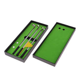 Maxbell Golf Pen Set Mini Desktop Golf Game Putting Green Flag Ballpoint Pens Yellow