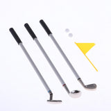 Maxbell Golf Pen Set Mini Desktop Golf Game Putting Green Flag Ballpoint Pens Yellow