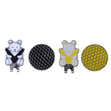 Maxbell Golf Hat Clip with Detachable Magnetic Golf Ball Marker Bear Pattern Black