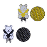 Maxbell Golf Hat Clip with Detachable Magnetic Golf Ball Marker Bear Pattern Black