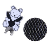 Maxbell Golf Hat Clip with Detachable Magnetic Golf Ball Marker Bear Pattern Black