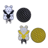 Maxbell Golf Hat Clip with Detachable Magnetic Golf Ball Marker Bear Pattern Black