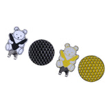 Maxbell Golf Hat Clip with Detachable Magnetic Golf Ball Marker Bear Pattern Black