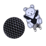 Maxbell Golf Hat Clip with Detachable Magnetic Golf Ball Marker Bear Pattern Black