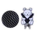 Maxbell Golf Hat Clip with Detachable Magnetic Golf Ball Marker Bear Pattern Black