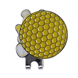 Maxbell Golf Hat Clip with Detachable Magnetic Golf Ball Marker Bear Pattern Yellow