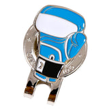 Maxbell Golf Hat Clip with Detachable Magnetic Golf Ball Marker Glove Pattern Blue