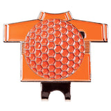 Maxbell Golf Hat Clip with Detachable Magnetic Golf Ball Marker Shirt Design Orange