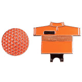 Maxbell Golf Hat Clip with Detachable Magnetic Golf Ball Marker Shirt Design Orange