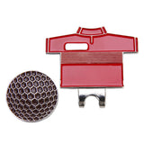 Maxbell Golf Hat Clip with Detachable Magnetic Golf Ball Marker Shirt Design Red