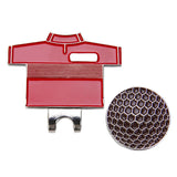 Maxbell Golf Hat Clip with Detachable Magnetic Golf Ball Marker Shirt Design Red