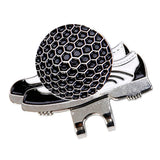 Maxbell Golf Hat Clip with Detachable Magnetic Ball Marker Sneaker Pattern Black