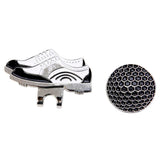 Maxbell Golf Hat Clip with Detachable Magnetic Ball Marker Sneaker Pattern Black