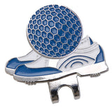 Maxbell Golf Hat Clip with Detachable Magnetic Ball Marker Sneaker Pattern Blue