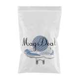 Maxbell Golf Hat Clip with Detachable Magnetic Ball Marker Sneaker Pattern Blue