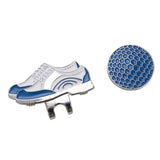 Maxbell Golf Hat Clip with Detachable Magnetic Ball Marker Sneaker Pattern Blue