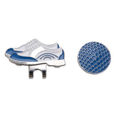 Maxbell Golf Hat Clip with Detachable Magnetic Ball Marker Sneaker Pattern Blue