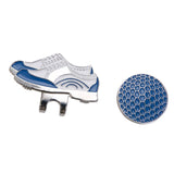 Maxbell Golf Hat Clip with Detachable Magnetic Ball Marker Sneaker Pattern Blue