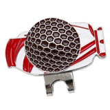 Maxbell Golf Hat Clip with Detachable Magnetic Golf Ball Marker for Golf Cap Red