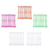 Maxbell 10pcs Tennis Squash Racket Vibration Dampeners Shock Absorber Strips Clear